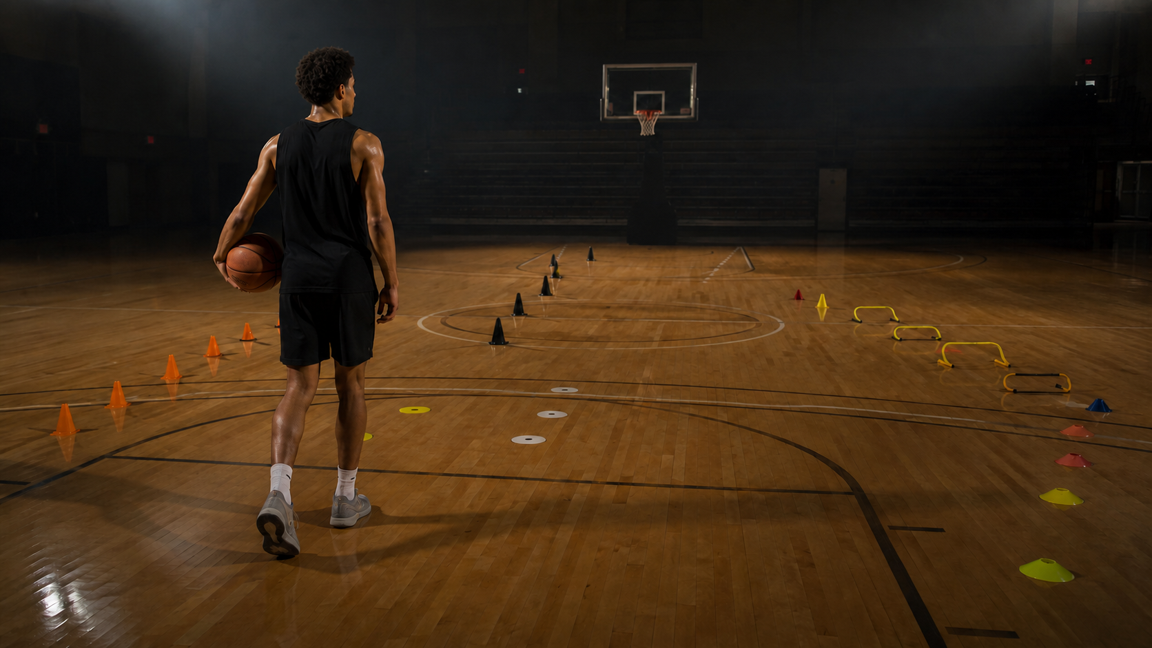 Basketball player planning an individual workout around his playing style